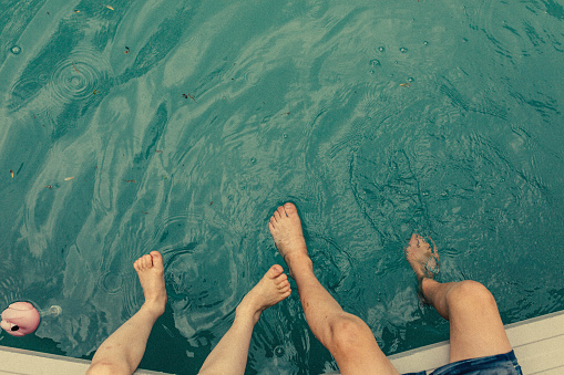 Feet in the water