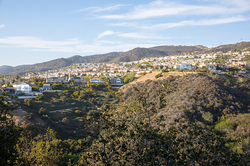 Pacific palisades hills and houses