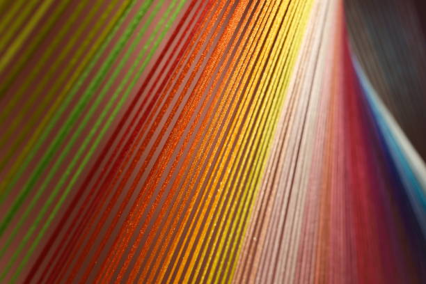 schöne bunte baumwolle string hintergrund - wool thread textile textured stock-fotos und bilder