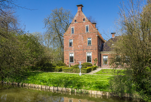 Historic mansion Piloersemaborg in Groningen province, Netherlands