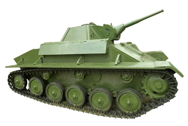 istock old tank isolated on the white background 1315972883