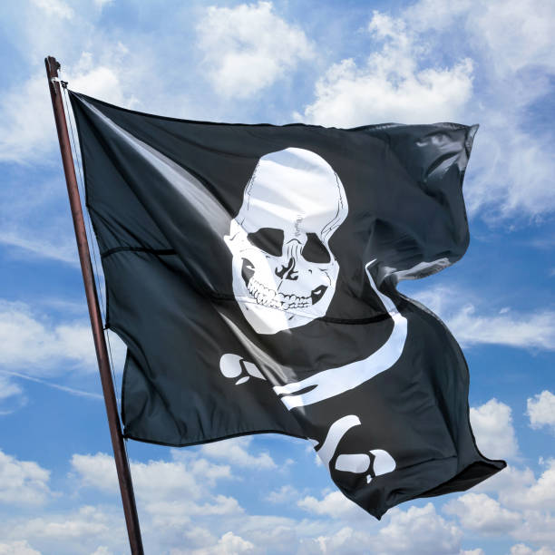 istock Pirates flag in the wind 1315977935