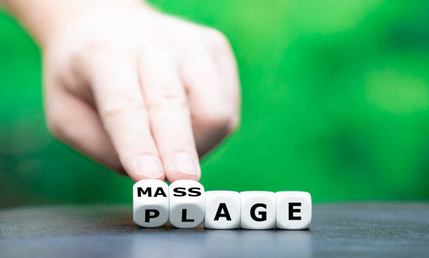 istock Hand turns dice and changes the German word 