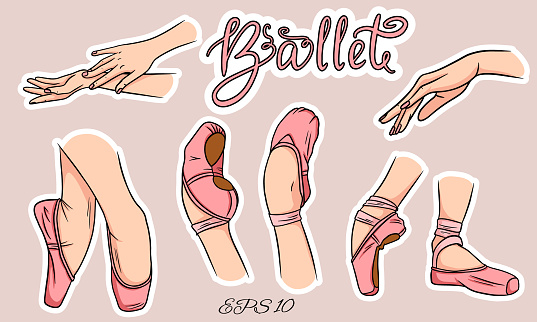 ballet shoes fashion dancing icon of pair pastel color slippers tied  together vector gratis | AI, SVG y EPS
