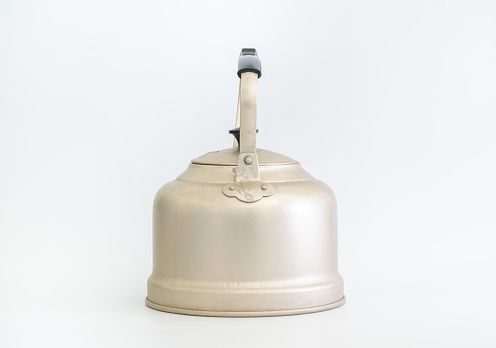 Old vintage retro Kettle , kettle made of aluminum materials.