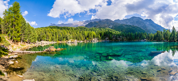 The Lagh da Saoseo is a small mountain lake in the Poschiavo region, in the Swiss canton of Graubunden (6 shots stitched)