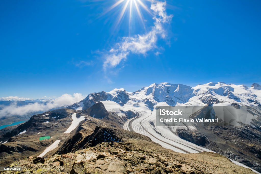 Switzerland, Morteratsch glacier Morteratsch glacier, Swiss canton of Graubuenden Beauty In Nature Stock Photo