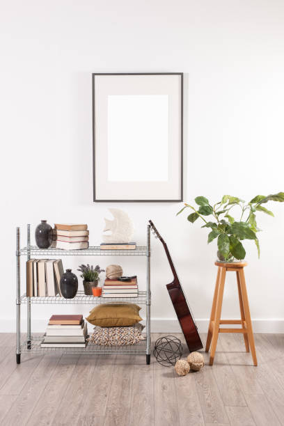 istock Reading room bookshelf old brick wall cozy interior decoration 1315994463