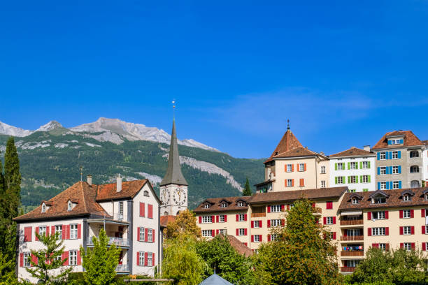 szwajcaria - chur, stare miasto - chur zdjęcia i obrazy z banku zdjęć