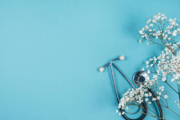 istock Phonendoscope on a blue background. Medical background 1316002170