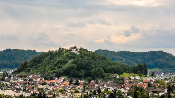 Panorama of Lenzburg, in the Canton of Aargau