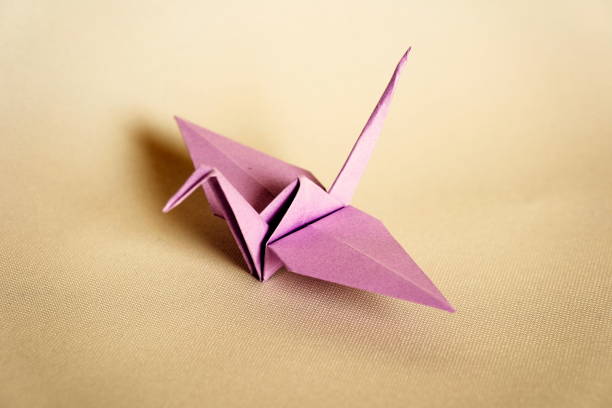 istock Traditional Japanese Purple Paper Cranes 1316005351