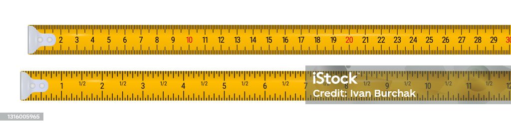Visa Likken Heerlijk Tape Measure 30 Centimeters And 12 Inches 3d Realistic Vector Illustration  Isolated On White Stock Illustration - Download Image Now - iStock