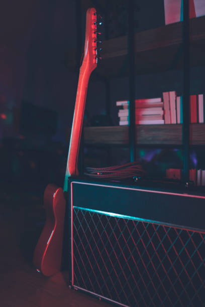 istock Electric guitar and classic amplifier 1316006728