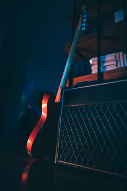 istock Electric guitar and classic amplifier 1316006840