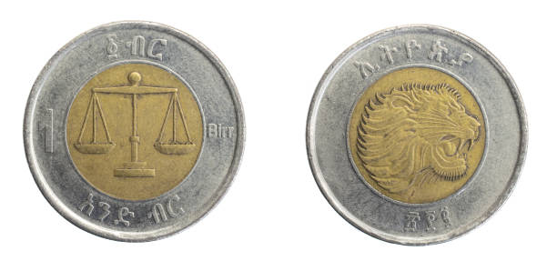 istock Ethiopia one birr coin on white isolated background 1316011350