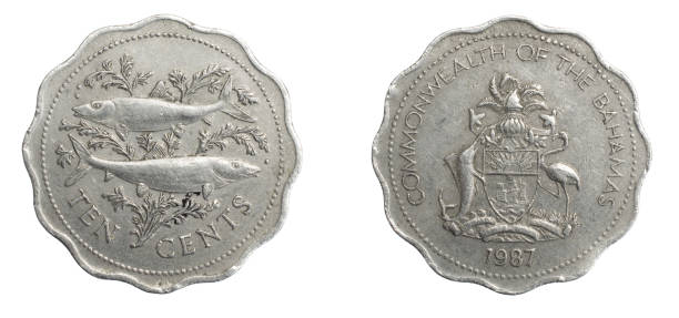 istock Bahamas ten cents coin on white isolated background 1316011968