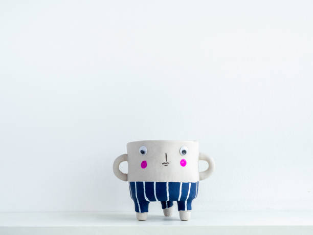 istock Beautiful unique DIY painted concrete pot. 1316012883