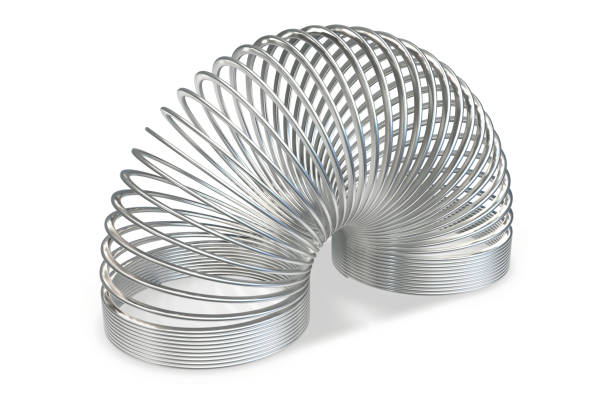 istock 3D render of metallic toy spiral spring 1316015283