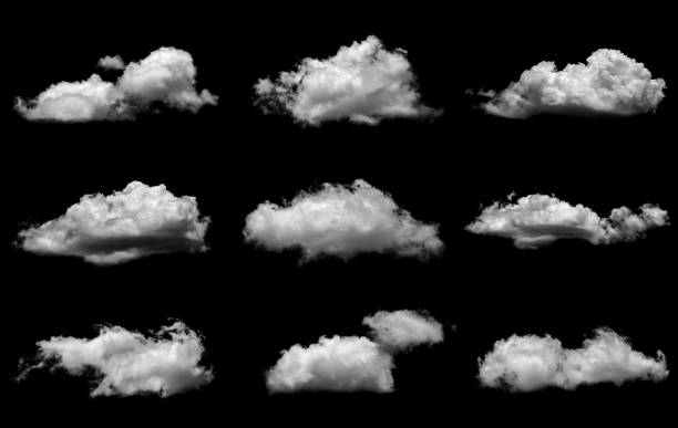 istock separate white clouds on a black background have real clouds. 1316019777