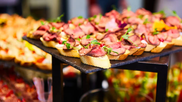 istock The Gourmet beef fillet canapes. Shallow dof 1316022052