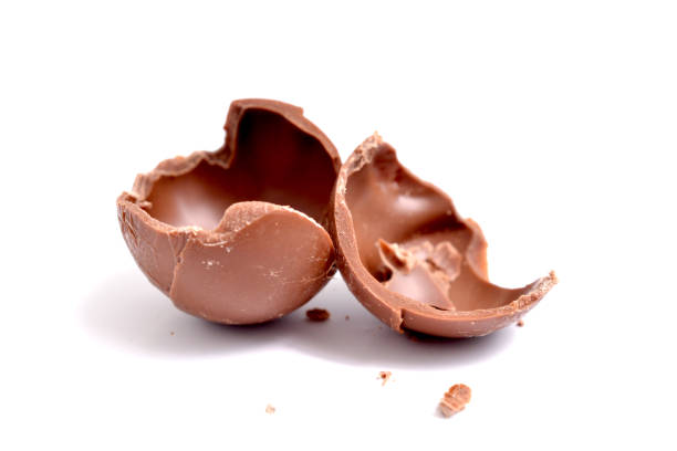 istock Halved chocolate ball isolated on white 1316022094