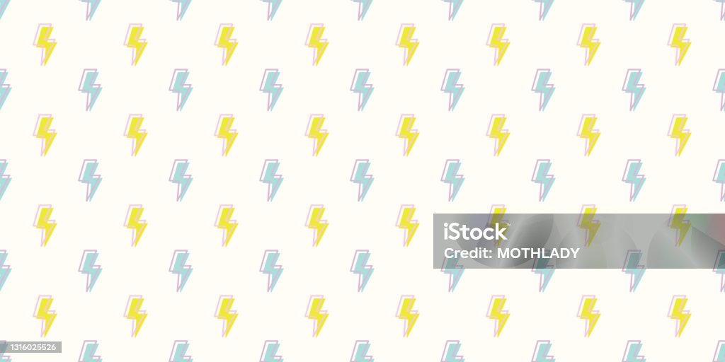 Tunder Pattern Thunder Seamless Pattern Vector Background Stock Illustration ...