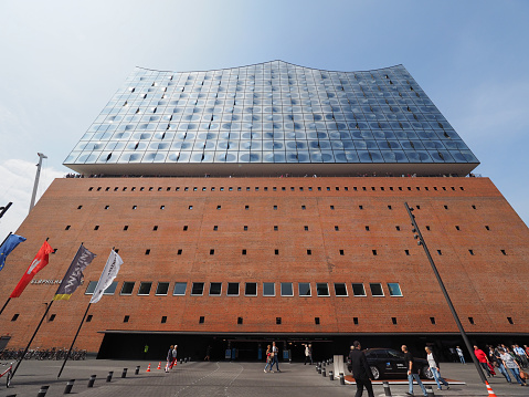 Hamburg, Germany - Circa May 2017: Elbphilharmonie concert hall designed by Herzog and De Meuron