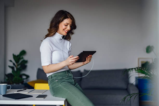 istock Smiling businesswoman using digital tablet 1316031018