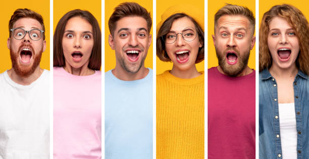 istock Surprised millennial people in colorful clothes 1316031648