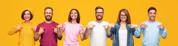 istock Happy people pointing at chest 1316031677