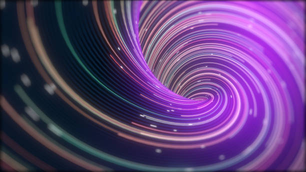 istock Speed of digital lights, neon glowing rays. 1316033966