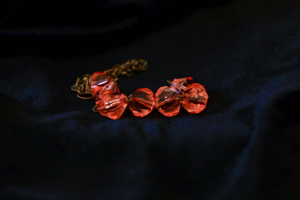 istock An elegant glitter necklace with a bright red color 1316037242