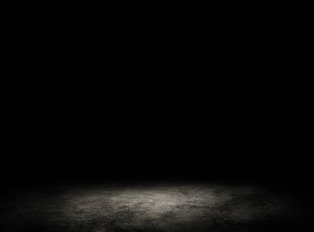 istock Studio dark room concrete floor grunge texture background with lighting. 1316038017