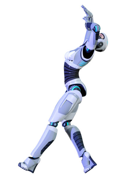 istock 3D illustration female robot on white 1316040111