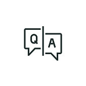 istock Question And Answers Line Icon 1316045868