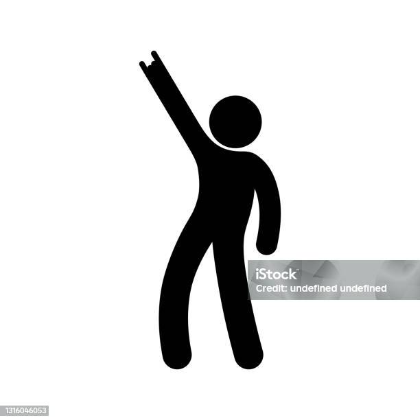 Man Shows His Finger Gesture Indicates The Direction Icon Man
