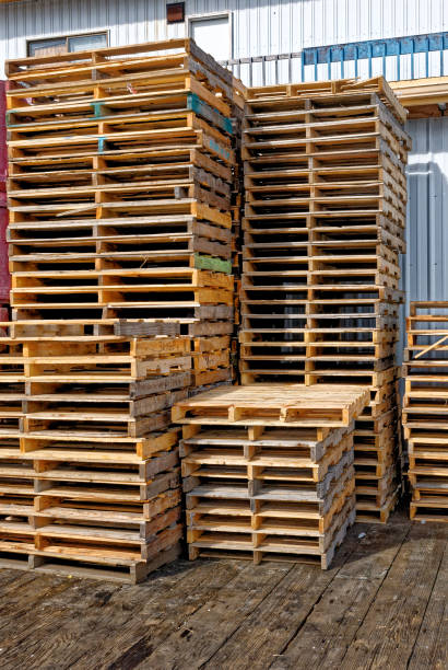 istock Wood pallets stacked - Astoria Oregon 1316046276