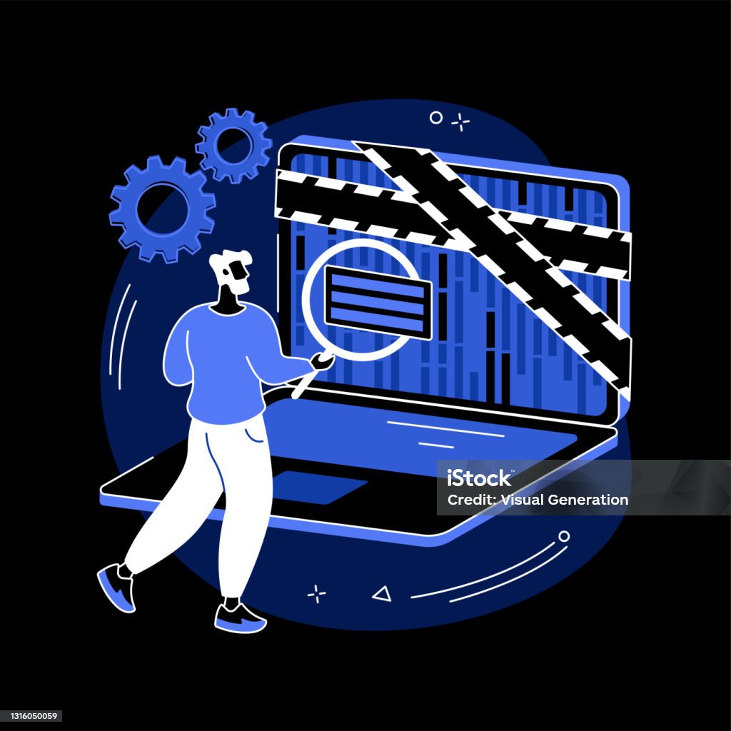 Forensics Computer Svg Computer Forensics Abstract Concept Vector Illustration Stock ...