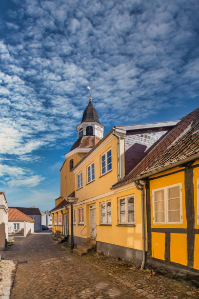 istock Bell Tower in Faaborg old streets, Denmark 1316060404