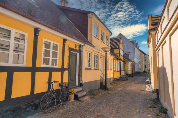 istock Old narrow streets in faaborg city, Denmark 1316061649