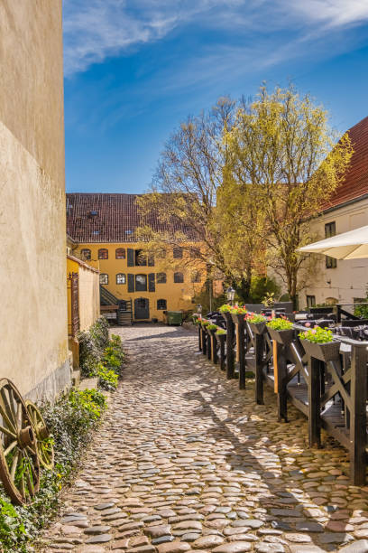 istock Old narrow streets in faaborg city, Denmark 1316061726