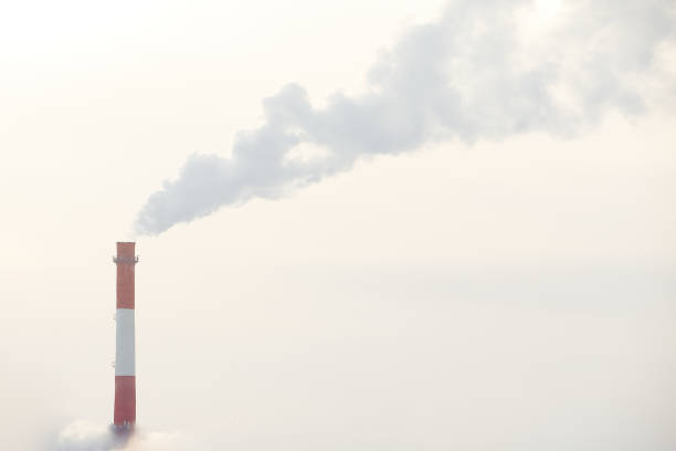 istock Dirty smoke on the white background, ecology problems. Photo with copy space. 1316064461