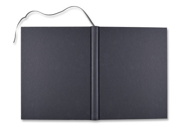 istock Black Hard book cover view from above and isolated on white 1316066944