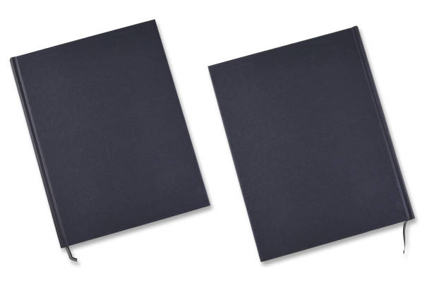 istock Black Hard book cover view from above and isolated on white 1316066947