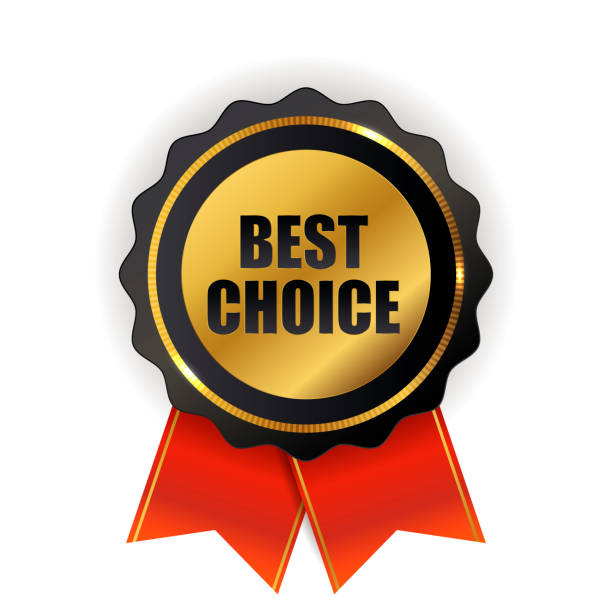 istock Best choice golden quality label sign. Vector illustration 1316068503