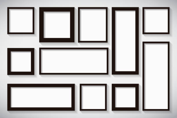 istock Set of different sizes of frames for photos, exhibitions and brochures with a white background. Vector illustration 1316068536