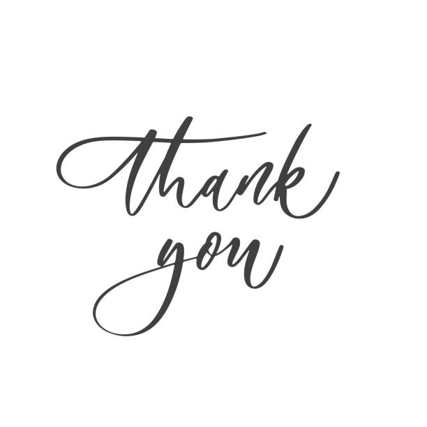 istock Thank you - hand lettering, handmade calligraphy vector inscription. 1316068718