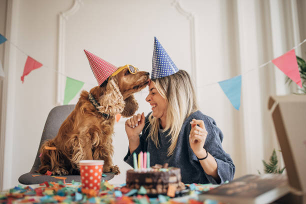 istock Dog's birthday party is fun 1316069194