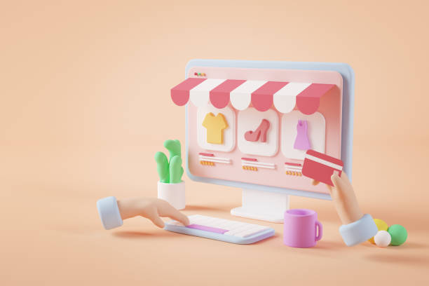 istock Colorful online shop concept 1316072220